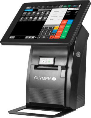 Registrierkasse Olympia T210, Android 11, 50 Nutzer, 10″ Display, USB-A/LAN/Kassenladen-Port, Thermodruck, ohne Schublade, schwarz