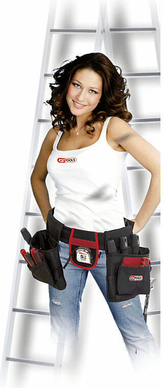 Profi-Gürtelwerkzeugtasche, Unisex, schwarz / rot KS Tools