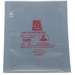 RS PRO, Verpackungsmaterial, ESD Beutel ableitend silbern, Stärke 0.07mm x 76mm x 127mm, 100 Stück (100 Stk.)