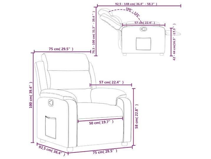 vidaXL Fauteuil relax rouge similicuir