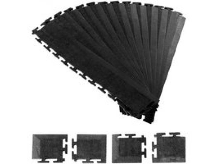 VEVOR Kit Bordures pour Dalles de Sol Garage, 12 Bords 4 Coins, Modulaires et Emboîtables, en PVC, Antidérapantes, Compatibles Uniquement avec Dalles de Sol de Garage Emboîtables 4 Côtés VEVOR, Noir