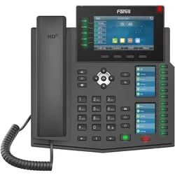 Fanvil Téléphone SIP X6U PoE 3 écrans couleur, Telefon, Schwarz