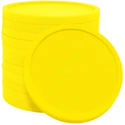 CombiCraft Ø29mm Kunststoff Wertmarken Chips oder Pfandmarken - Neongelb - 100 Stück
