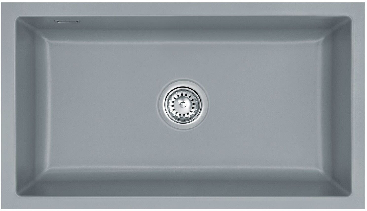 Systemceram Keradomo Mera 80 F/o Spüle für flächenbündigen Einbau mit Excenterbetätigung, ohne Hahnlochbohrung, Küchenspülen, 517002-78, titan - B: 77,6 T: 44,1 H: 20 cm - titan