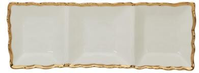 "Certified International Regency Gold 3 Section Tray 15"" X 5.5"" - 15"" x 5.5"" x 1.75"""
