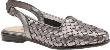 Trotters Lea - Womens 9 Metallic,Pewter Slip On Medium
