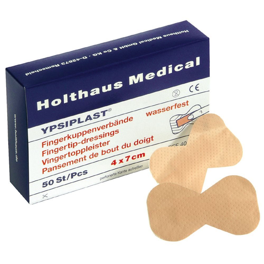 Fingerkuppenverband Ypsiplast wasserf.4x7 cm haut 50 St Verband