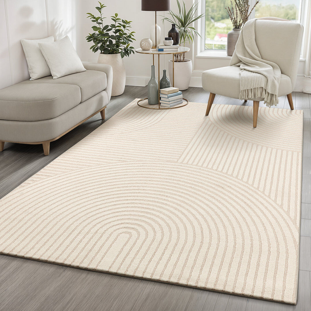 17 Stories Tandra Area Rug Beige Rectangle 160 x 230 cm