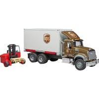 Mack Granite UPS Logistik-LKW, Modellfahrzeug mit Mitnahmestapler