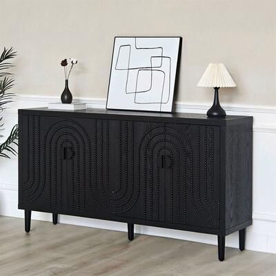 DEVERA Modern Wooden Storage Cabinet