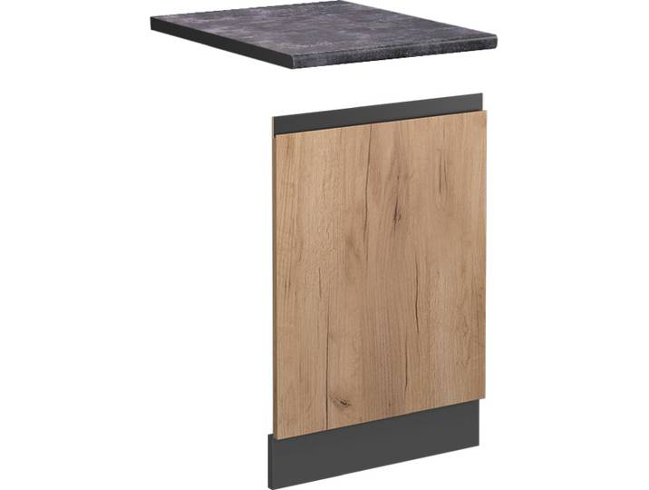 Façade Vicco R-Line Chêne de force doré 45cm J-Shape\, PT Anthracite\, Model 46367