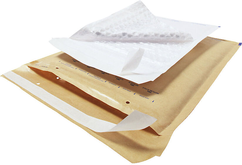 kaiserkraft Versandtasche aroFOL®, Recyclingpapier mit Luftpolsterschutz, Innen-LxB 360 x 265 mm, weiß, VE 100 Stk