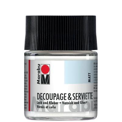 Marabu Servietten-Lack & Kleber, matt, 50 ml, im Glas