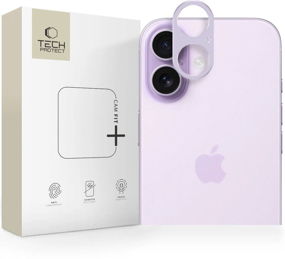 iPhone 17 - Tech-Protect CamAlloy Fit+ Kameralinsebeskyttelsescover - Lilla