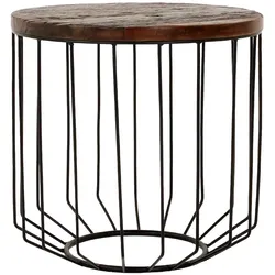 WOMO-DESIGN Couchtisch 110×60×39 cm, Akazienholz/Metall, Natur, Haarnadelbeine, Unikat