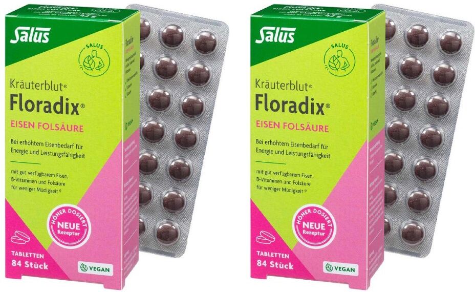 Salus Floradix Eisen Folsäure Tabletten 2x84stk