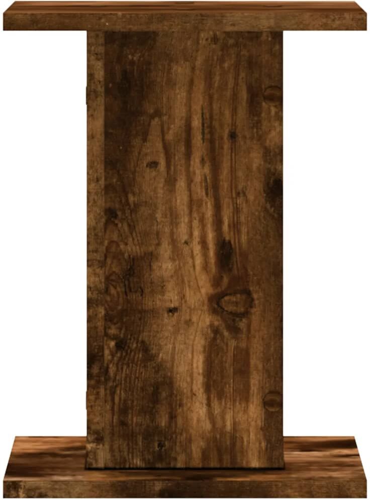 vidaXL Supports de haut-parleurs 2 pcs chêne fumé bois d'ingénierie