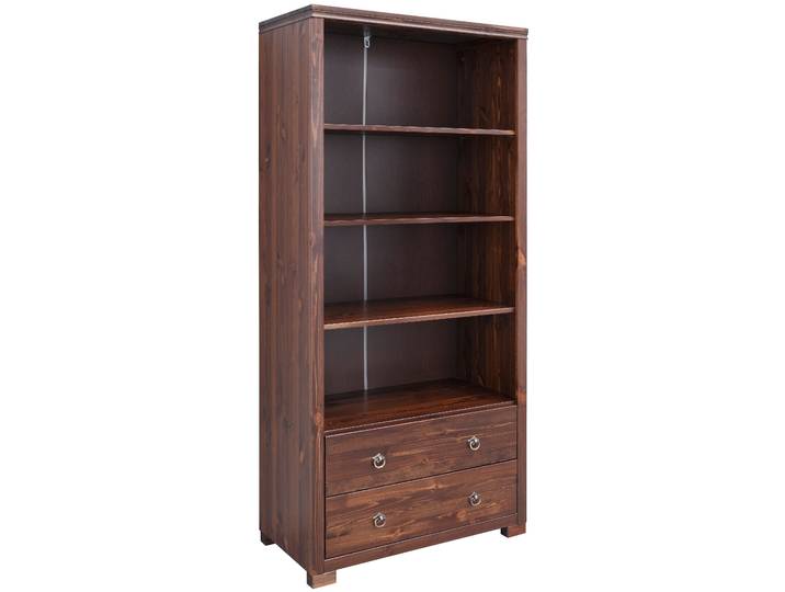 Standregal OTTO HOME Gotland , braun (dunkelbraun), Regale, Standregal, Breite 80 cm, Höhe 178 cm, aus massiver Kiefer, FSC