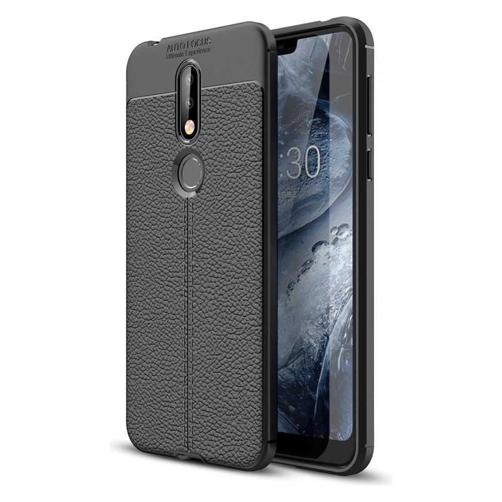 Screenguard Nokia 7.1 Hülle Leather Design TPU Cover (Nokia 7.1) (00024637)