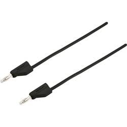 VOLTCRAFT MSB-300 Messleitung Lamellenstecker 4 mm Silikon 25.00 cm Schwarz 1 St. MSB-300-0.25-SW