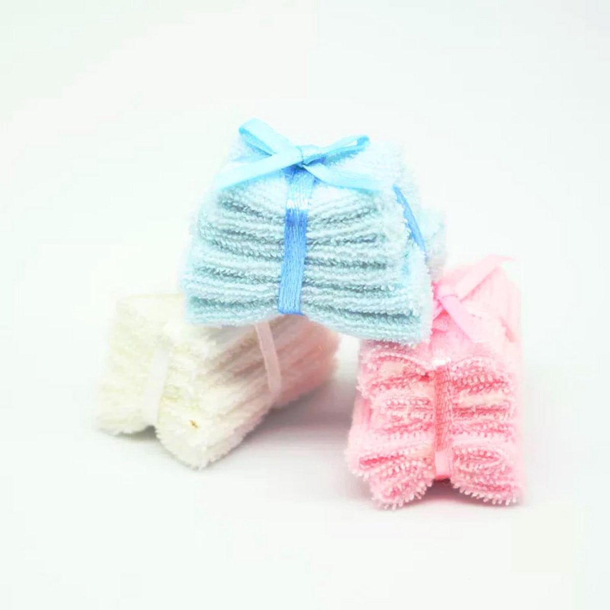 Miniatuur Handdoekenset voor Poppenhuis Badkamer Decoratie 1:12 Schaal