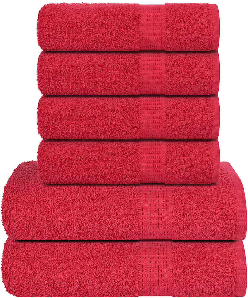 Brayden Studio Towel Set 360 Gsm 100% Cotton Red Bath Towel;Hand Towel