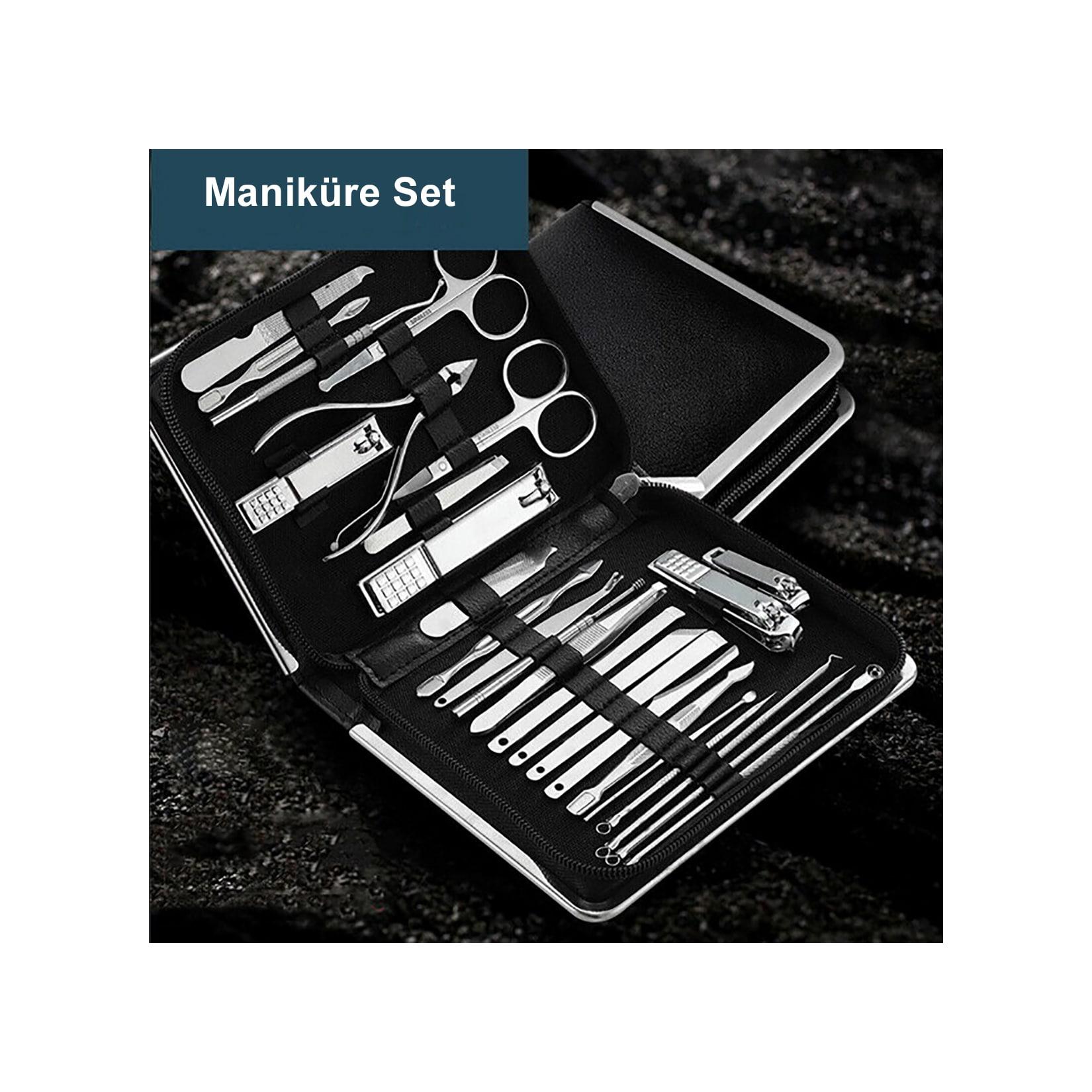 TPFBeauty Maniküre- & Pediküre-Set 26-teilig aus Kunstleder - Braun