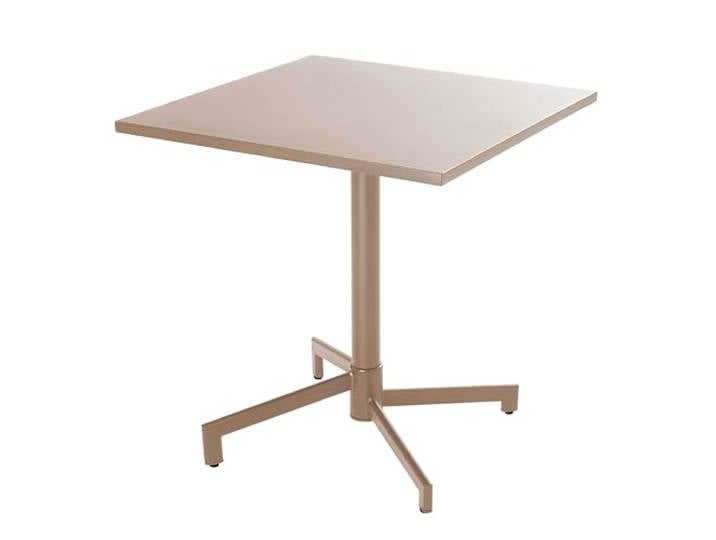 Oviala Table de Jardin carrée bistrot avec Plateau Rabattable 70 cm Taupe - Palavas