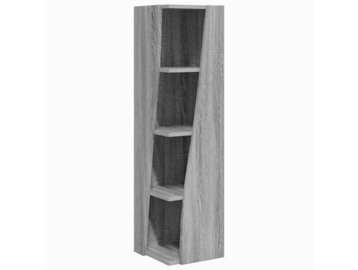 Eckschrank Graues Sonoma 27,5x27x102cm Holzwerkstoff Wohnzimmer Stauraum Platzsparendes Eckdesign, robuste Konstruktion, matte Oberfläche, viel Stauraum, Wandbefestigung erforderlich