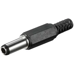 DC-Stecker / Hohlstecker 5,5x2,5mm mit Knickschutz - Lötmontage