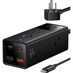 Baseus Power Strip PowerCombo US, 3 x Socket, Black, USB Ladegerät, Schwarz