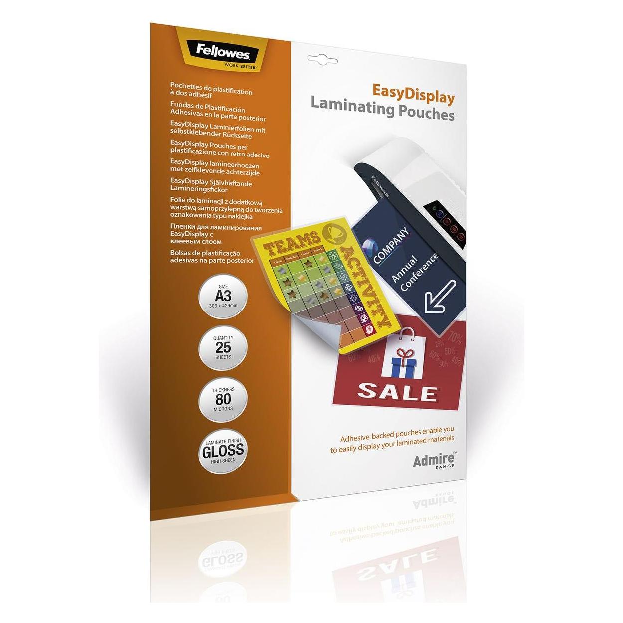 Fellowes Admire Easy Move (A3, 25 Stk., 80 µm) (5601801)