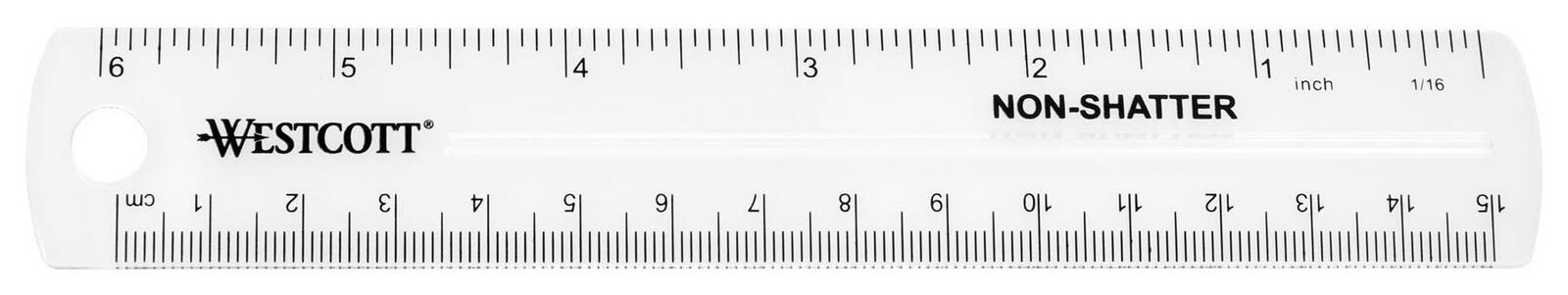 WESTCOTT Lineal 15 cm E-10122 00