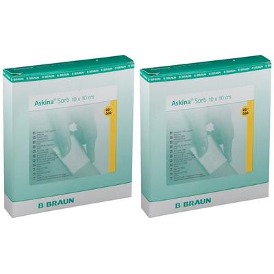 Askina Sorb Alginat CMC Wundauflage 10x10 cm ste. x2 2x10 St Pflaster