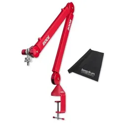 RØDE Mikrofonarm PSA1+ Plus Rot mit Mikrofasertuch, Mikrofonständer, Rot