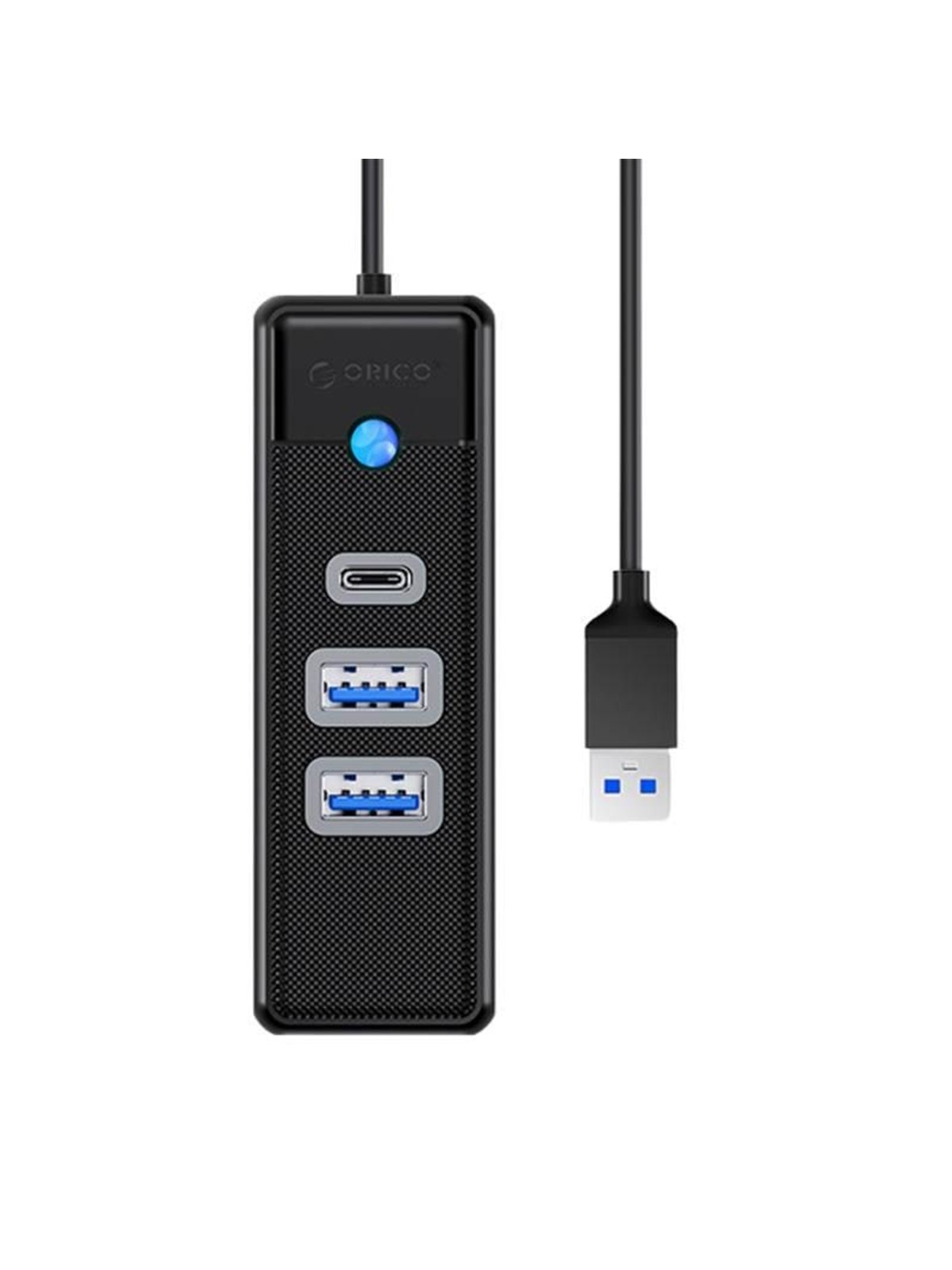 ORICO Hub Adapter USB to 2x USB 3.0 + USB-C 5 Gbps 0.15m (Black) USB-Hubs - USB 3.0 - 3 - Schwarz