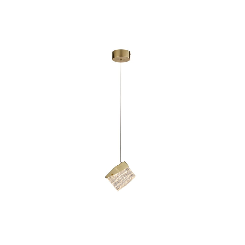 Searchlight Cuboid Design hanglamp goud/messing - 33640SB