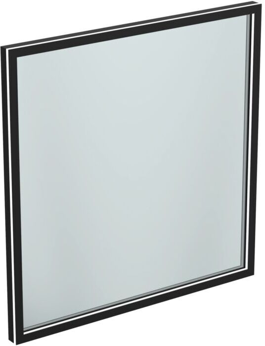 Ideal Standard Spiegel T3966BH 80x3,8x80 cm, eckig, mit Beleuchtung, neutral, Rahmen schwarz