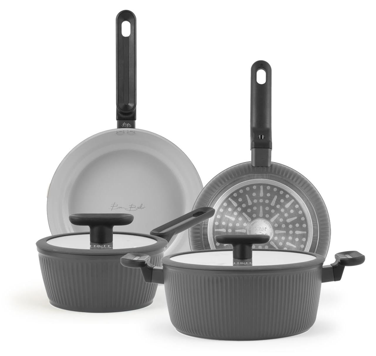 Dripio 6-delige aluminium kookgerei-set met antiaanbaklaag