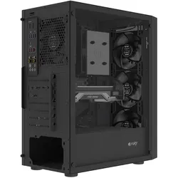 Fury Obudowa Shobo Sh8f Midi Tower Z Oknem Czarna (ATX, mATX, Mini-ITX), PC Gehäuse, Schwarz