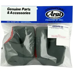 Arai MX-V Dry-Cool, Wangenpolster - Grau/Rot - 12 mm
