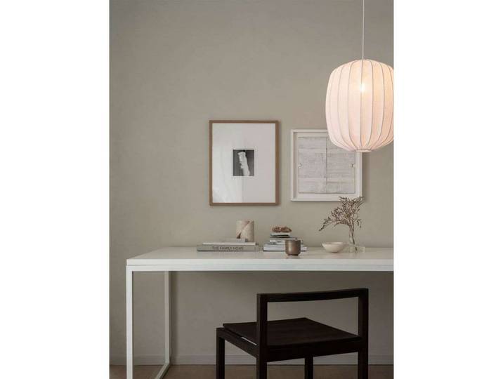 Abat-jour Prisma 35 Linen White - Watt & Veke - Chambre à coucher - Scandinave - Tissu / textile - À ampoule unique