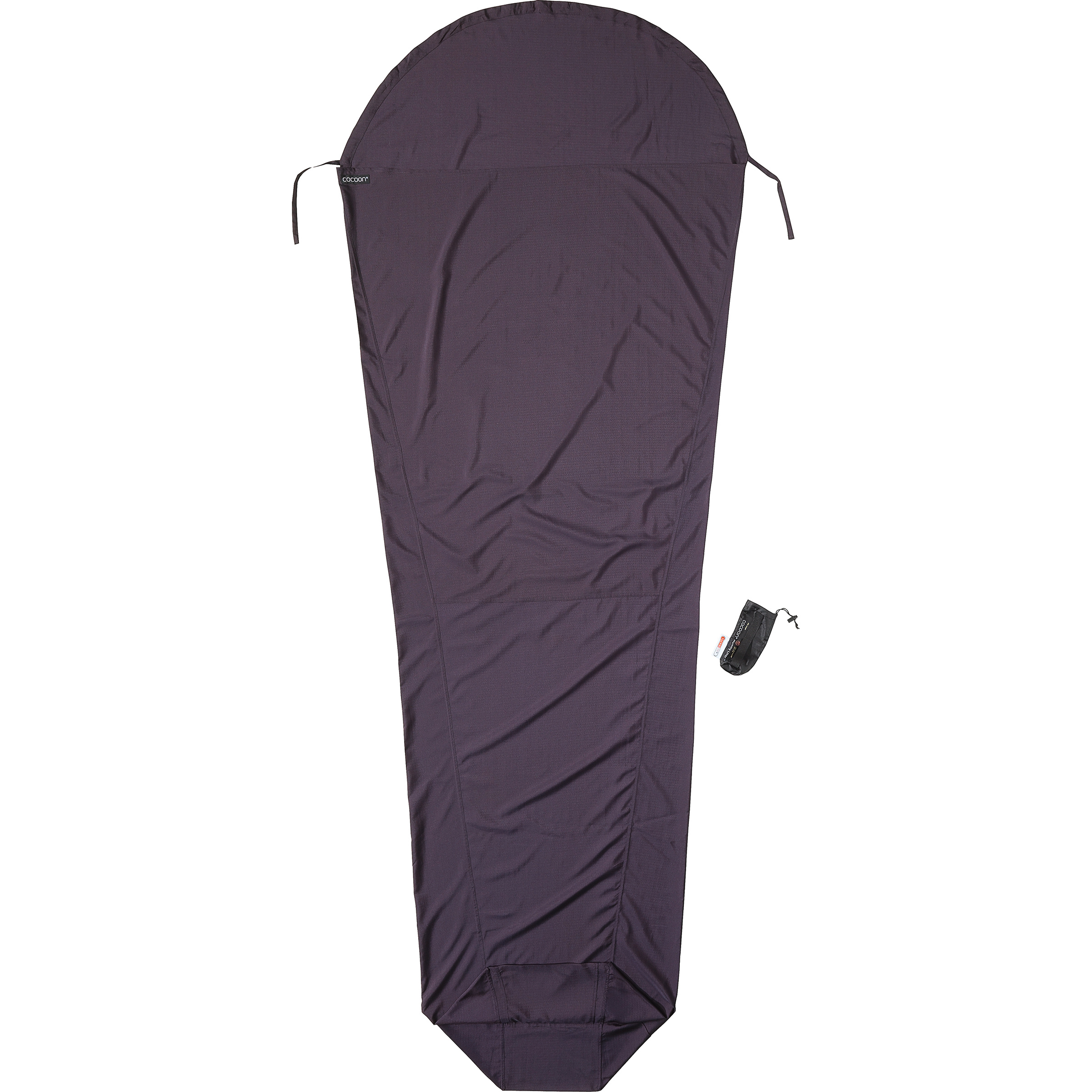 Cocoon Thermolite Seide Mummyliner Hüttenschlafsäcke & Inlets grau Größe MAX. 230CM Camping Klein verpackbar