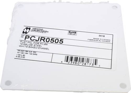 Hammond Electronics Montageplatte Stahl Weiß (L x B x H) 122 x 122 x 1.8mm 1St.