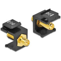 Delock Keystone Modul RP-SMA Buchse > RP-SMA Buchse schwarz