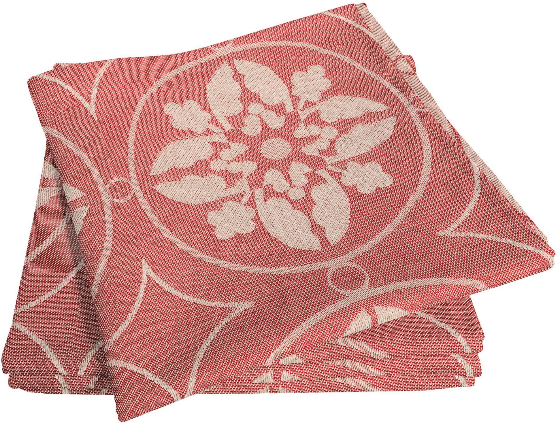 Stoffserviette ADAM "Romantic Puligny Light" Gr. 1, rot, B:30cm L:30cm, Obermaterial: 100% Baumwolle, Servietten, Stoffserviette