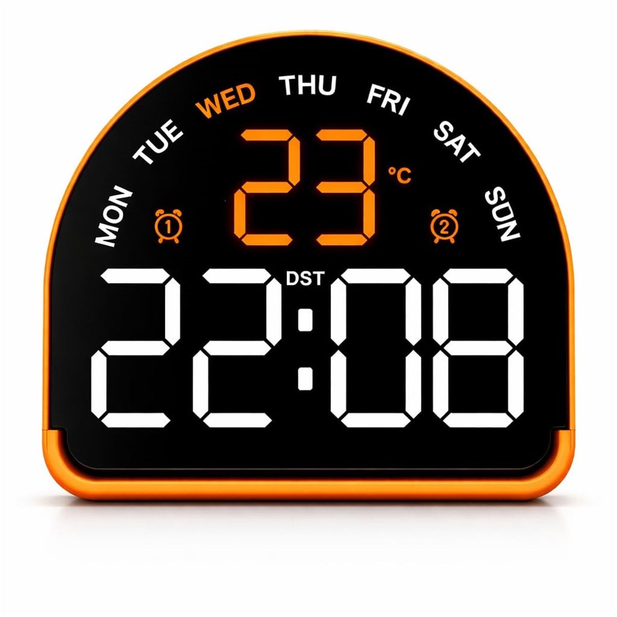 Ynkkvre Digitale LED-bureauwekker met temperatuurweergave en sfeerlicht