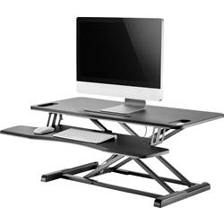 Neomounts NS-WS300BLACK Sitz-Steh-Schreibtischaufsatz Höhenverstellbar Höhen-Bereich: 11 bis 51 cm Schwarz