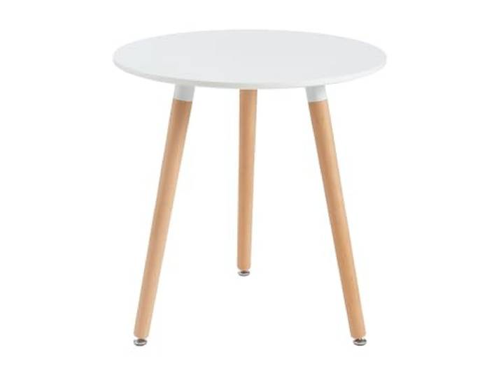 Vente-unique Esstisch für 2 Personen - MDF & Buche - Weiß - ROLENA Holzgestell Lackierung für einen verstärkten Schutz