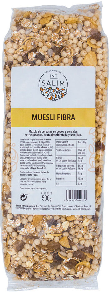 INT-SALIM Fiber Muesli 500 Gr. 500 gr